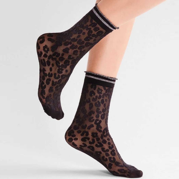 Palmers Trendy Leo Glitter Ladies Socks 