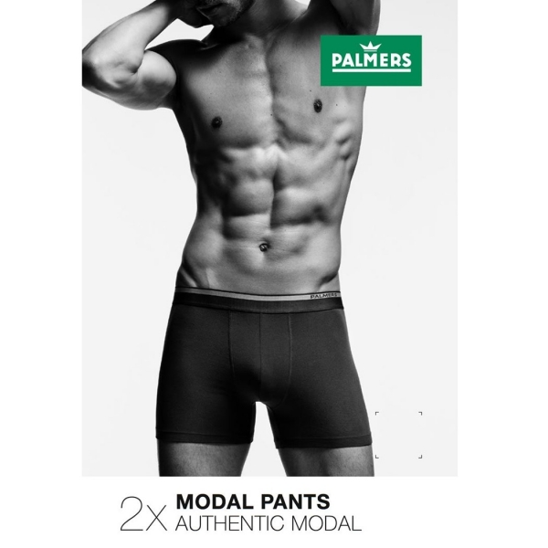 Palmers Authentic Modal Double Pack Men's Boxer Anthracite