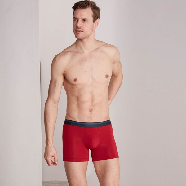Palmers Authentic Modal Men's Boxer Shorts Red-Black