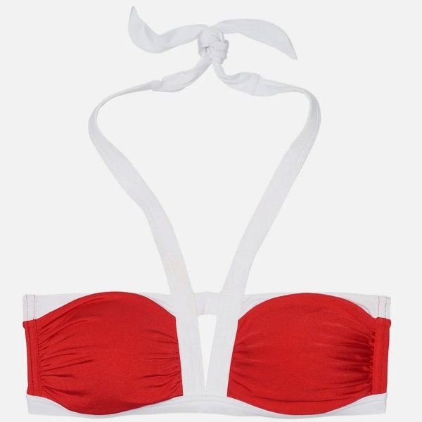 Palmers Marine Bay Ladies Bandeau Bikini Top Red & White