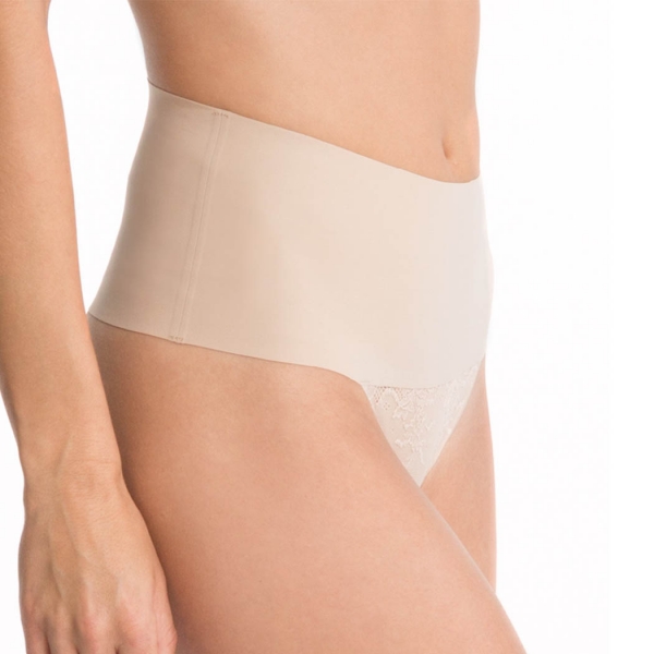 Spanx Undie-tectable Thong Με Δαντέλα Soft Nude
